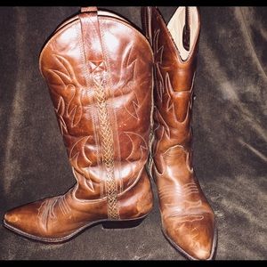 Brown cowboy boots